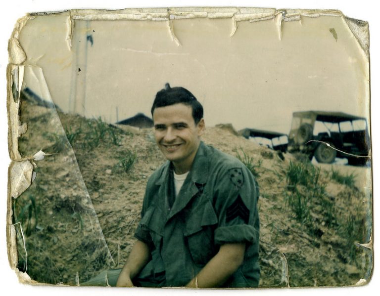 Snapshot of O'Brien in Vietnam. Unknown date and photographer.