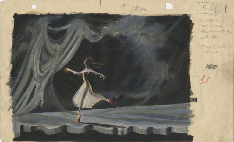 Storyboard #2 of dancer in "The Red Shoes."