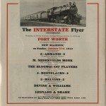 “The Interstate Line” program. Hoblitzelle-Interstate Collection.