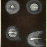 A drawing of Halley's Comet by Caroline Herschel in 1835–1836.