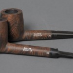 Two pipes made by Allen & Wright Ltd., where Fowles's father was employed. Photo by Anthony Maddaloni.