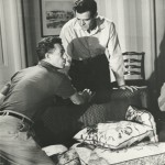 Nicholas Ray directing Robert Ryan in "On Dangerous Ground" (1952).