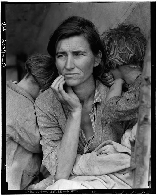 Dorothea Lange. Destitute peapickers in California; a 32 year old mother of seven children. February 1936. Harry Ransom Center.