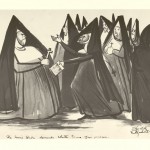 The Nuns Union Demands Shorter Hours for Prayer. 1935–1945. 11” x 17”