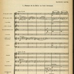First page of Maurice Ravel's "Mother Goose" published score, Durand, 1912.