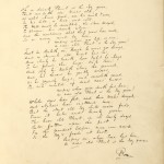 Holograph fair copy manuscript of "The Ivy Green" in Dickens's hand from the album of Miss Georgina Ross. Undated.