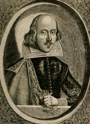 Portrait of William Shakespeare.