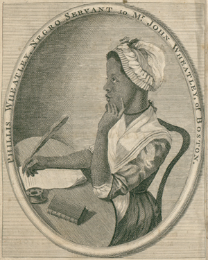 Portrait of Phillis Wheatley.