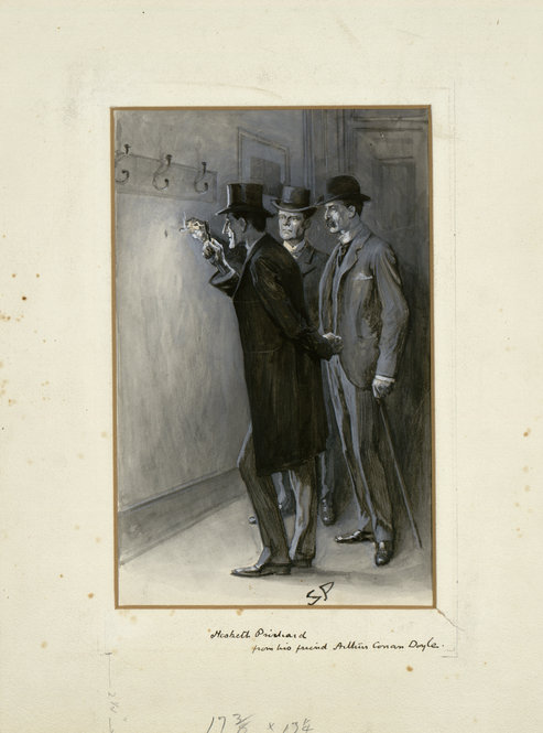11 x 14 Sherlock Holmes drawn by Sidney Paget 1893 Strand Magazine 