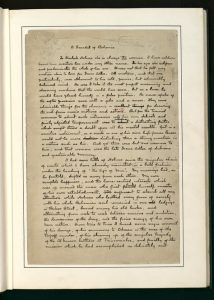 “A Scandal in Bohemia,” Holmes’s first appearance in short story form, also represents one of the rare instances in which the detective is outwitted. Arthur Conan Doyle papers.