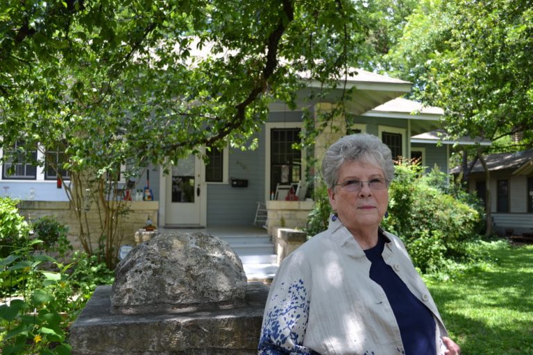 Martha Campbell in front of her home in Hyde Park. Photo by Alicia Dietrich.