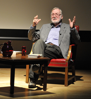 Unsworth visited the Ransom Center in 2009. Photo by Anthony Maddaloni.