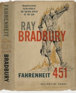 "Fahrenheit 451," Bradbury’s most successful novel, tells the story of futuristic firemen who burn books, believing that printed words fill citizens with contradictory values and threatening ideas. Since its publication the book has been discussed as Bradbury’s most pointed attack on censorship, anti-intellectualism, mass culture, totalitarianism, and the McCarthyism of the 1950s.