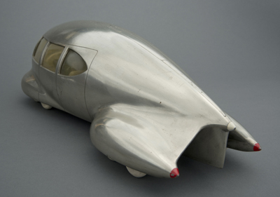 Norman Bel Geddes, Motor Car No. 9 (without tail fin), ca. 1933. Image courtesy of the Edith Lutyens and Norman Bel Geddes Foundation. Photo by Pete Smith.