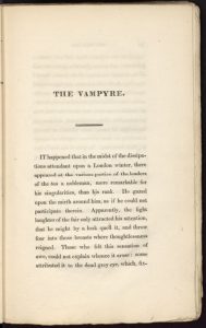 First edition of “The Vampyre” reveals clues about history of book and