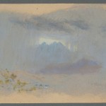 "Rift in the Rain Cloud" by Frank Reaugh (1860-1945), front of pastel. Photo by Pete Smith.