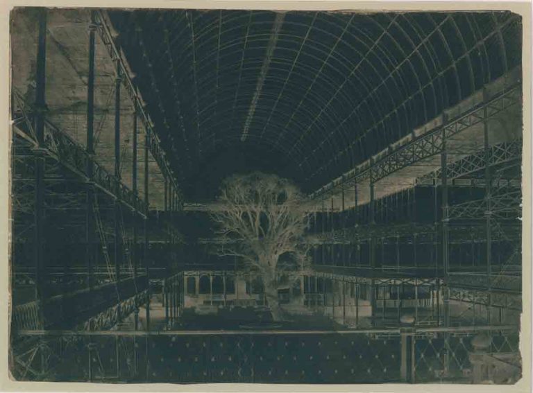 From the original calotype paper negative of "Transept of the Crystal Palace," Benjamin Brecknell Turner, March 1852.