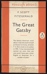 The Great Gatsby" (Harmondsworth, England: Penguin, 1950). This edition is the classic Penguin look of the 1940s and 1950s.