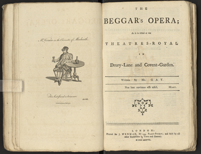 Title page of "The Beggar's Opera" from the anthology "Comedy As it is Acted at the Theatres-Royal in Drury-Lane and Covent-Garden."