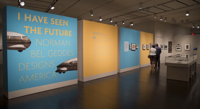 The exhibition 'I Have Seen the Future: Norman Bel Geddes Designs America.' Photo by Pete Smith.