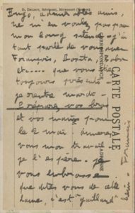 French composer Francis Poulenc sent this postcard from the Mediterranean city of Cannes to Surrealist artist Valentine Hugo.