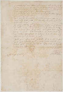 Letter from Sir Walter Raleigh, to Sir John Gilbert, the Younger, encouraging him to set out on an expedition to Ireland once he knows how he will be paid, circa 1590 October 31.