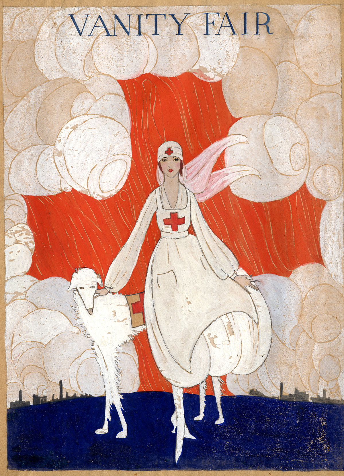 Gordon Conway "Red Cross Girl" illustration for "Vanity Fair," 1918