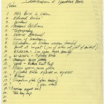 Ed Ruscha's list of photos for his artist book "Royal Road Test."