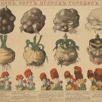 How the Devil grew his garden. A poster showing the Kaiser and his sons growing out of various vegetables.