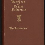The cover of "Handbook of English Cathedrals" with illustrations by Joseph Pennell