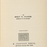 Title page of "The King in Yellow" by Robert G. Chambers.