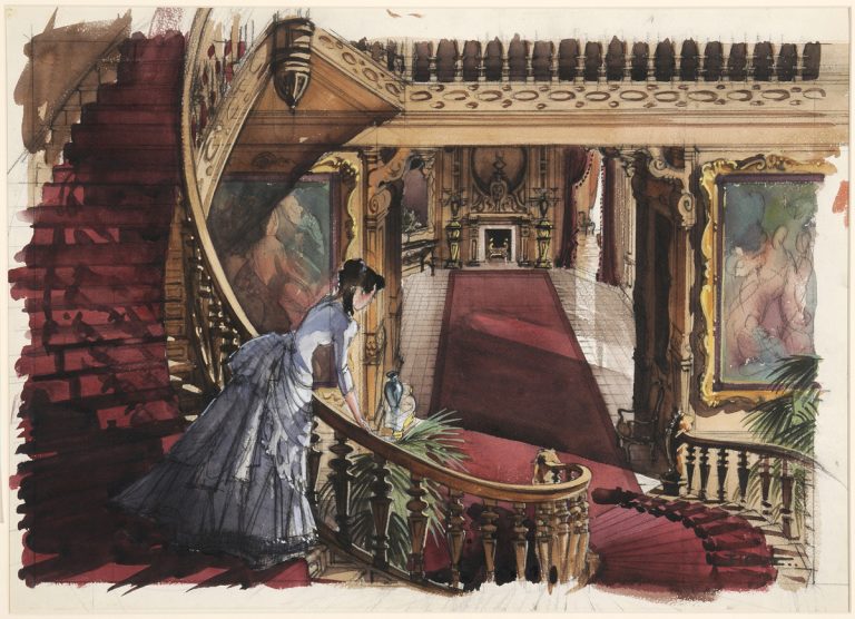 Dorothea Holt’s concept painting of Scarlett at the Butler House in "Gone With The Wind."