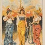 Unknown artist. “Soglasie” (“согласие”). 1915. [Agreement or Triple Entente]. Lithograph. 71 x 54 cm.