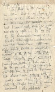 Wilfred Owen’s last letter to his mother, Oct. 31, 1918.