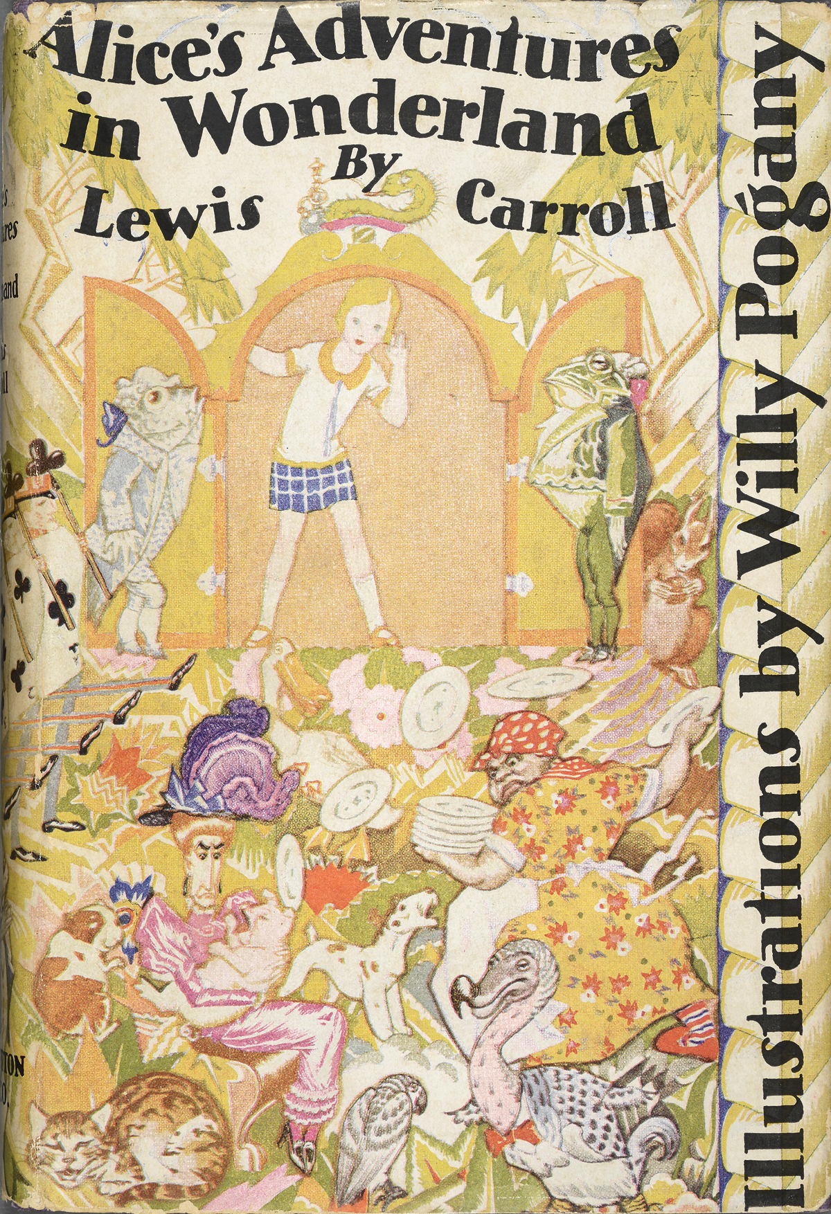 Cover of 1929 edition Lewis Carroll's "Alice's Adventures in Wonderland," illustrated by Willy Pogany.