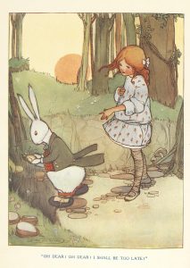 Mabel Lucie Attwell illustration from a 1910 edition of Lewis Carroll's "Alice's Adventures in Wonderland."