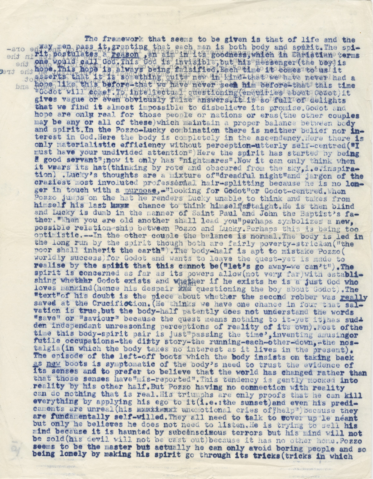 Letter from Samuel Beckett to Maya Peron. Dated June 12, 1969. The Carlton Lake Collection. Reprinted by permission of Georges Borchardt, Inc. All rights reserved.