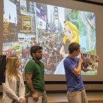 Students present their posters to judges and their classmates. Photo by Pete Smith.