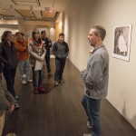 Students in "Advertising and Popular Culture" class receive tour of "Alice's Adventures in Wonderland." Photo by Pete Smith.