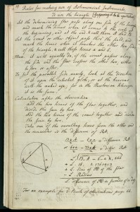 Pages from a commonplace book kept by German-British astronomer and scientist Caroline Herschel (1750-1848), which includes calculations and charts related to her observations and work. Images courtesy of Harry Ransom Center.