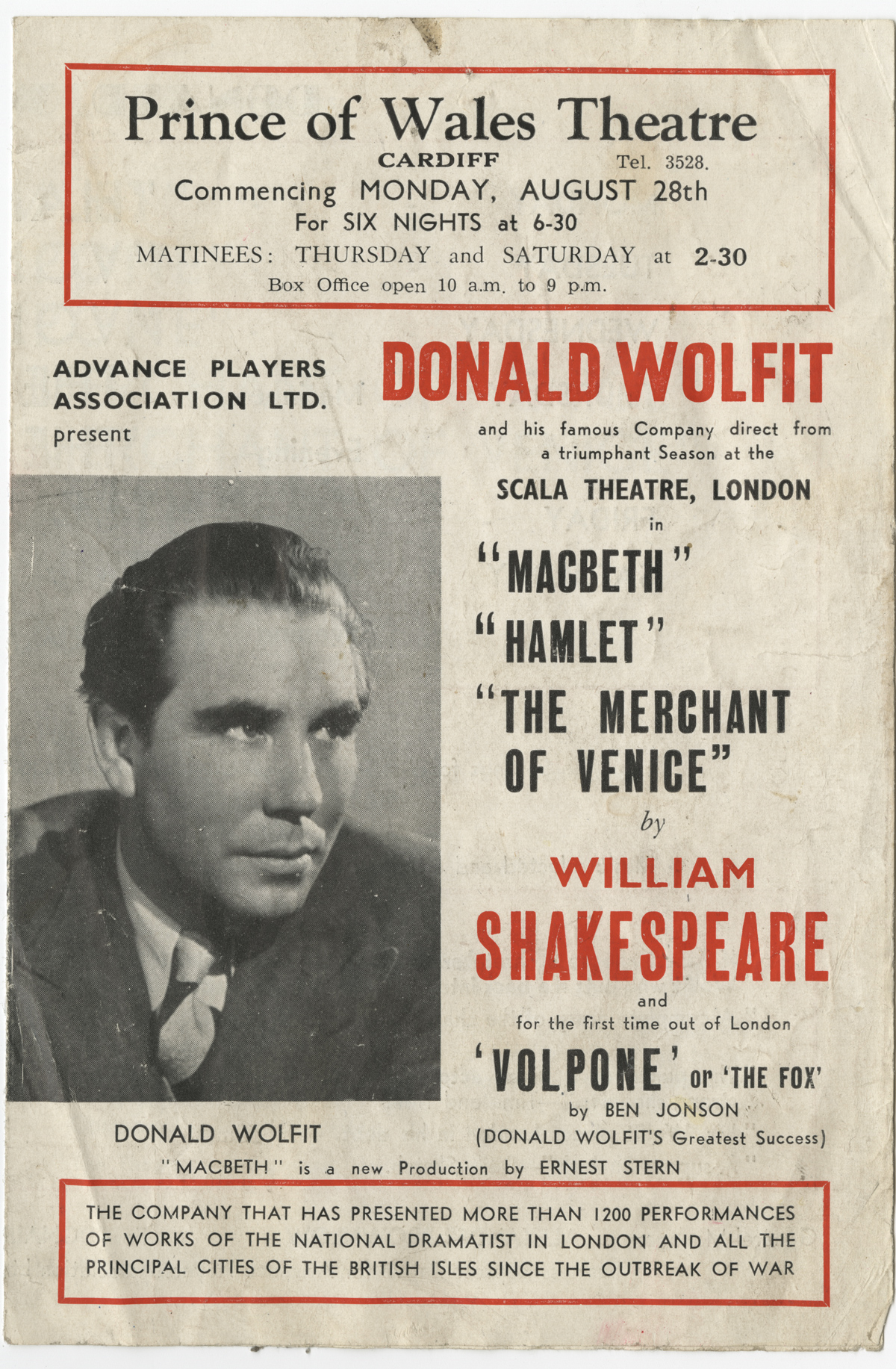 Fellow finds a kindred spirit in Shakespearean actor-manager Donald Wolfit