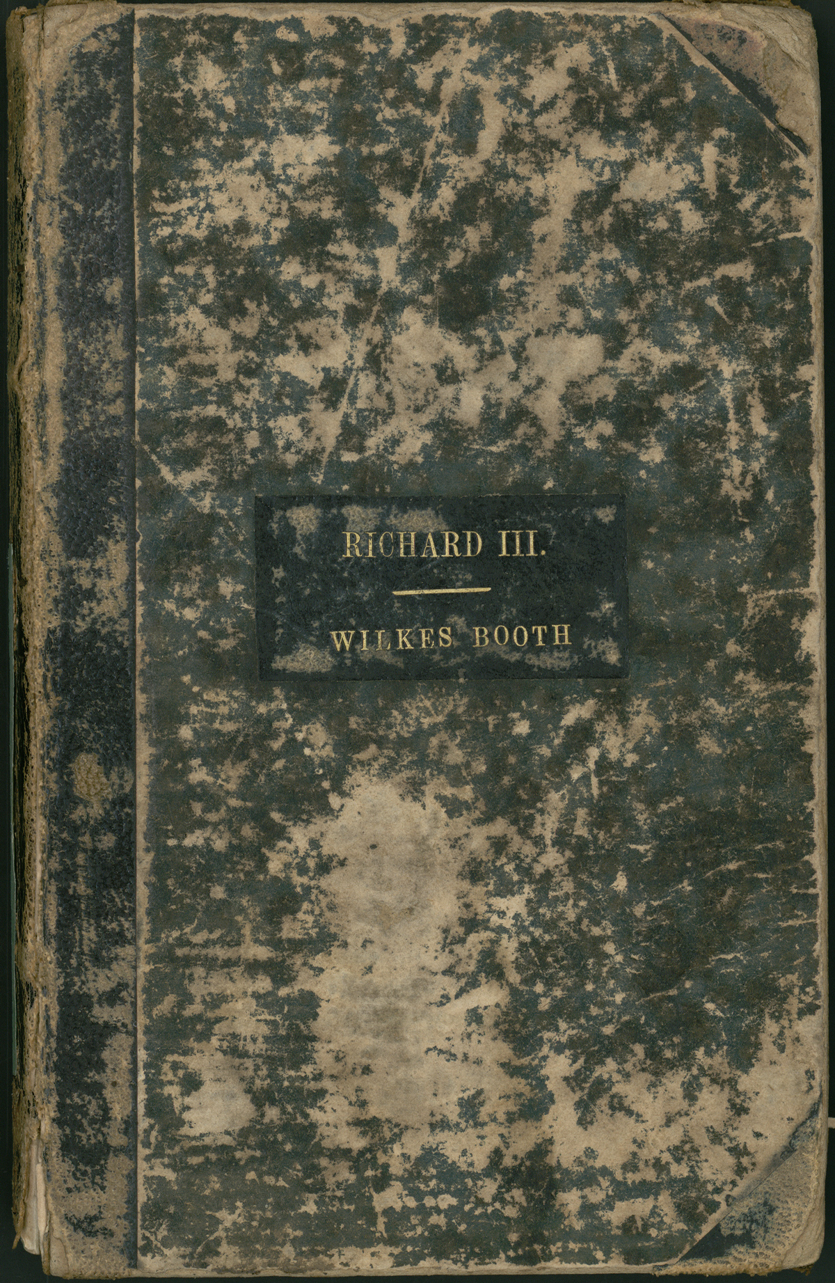 John Wilkes Booth's promptbook for Richard III.