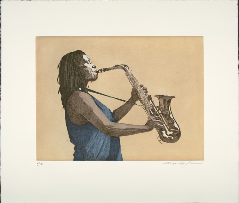 Dean Mitchell (b. 1957). Illustration for Maya Angelou's "Music, Deep Rivers in my Soul" (2003). Copyright Dean Mitchell.