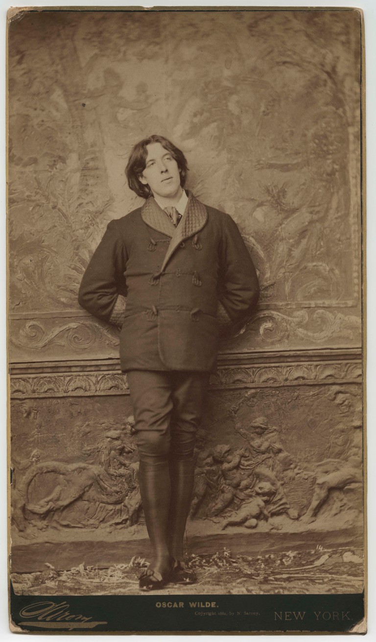 Oscar Wilde in New York, 1882, from the Oscar Wilde Literary File at the Harry Ransom Center.
