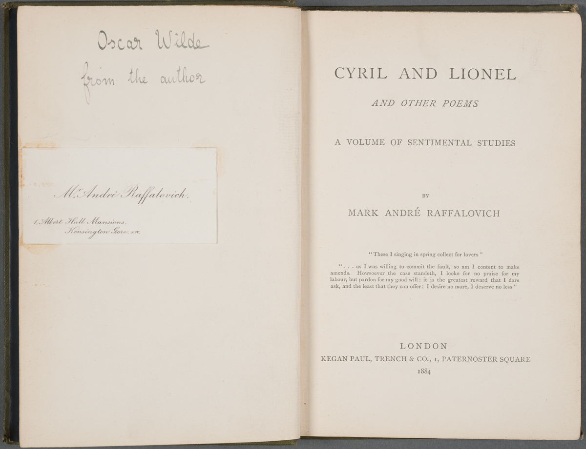 Discovery Of Books From The Library Of Oscar Wilde