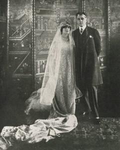 Prince and Princess Bibesco wedding, 1919. Image taken from "An Autobiography" by Margot Asquit published by Doran, New York in 1922