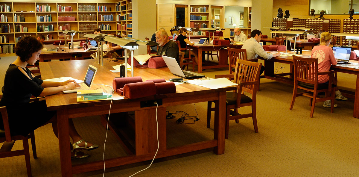 The Reading Room at the Harry Ransom Center. Photo by Anthony Maddaloni. Image courtesy of Harry Ransom Center.