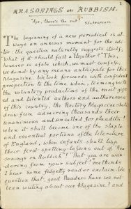 Charles Lutwidge Dodgson, 1832-1898, The Rectory Magazine, 1850, manuscript. Charles Lutwidge Dodgson Collection, Harry Ransom Center.