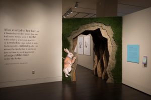 Entrance into the Alice’s Adventures in Wonderland exhibition
