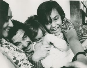 Gabriel García Márquez with his wife and sons.